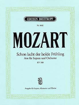 Illustration de Schon lacht der holde Frühling KV 580 pour soprano, clarinette et piano