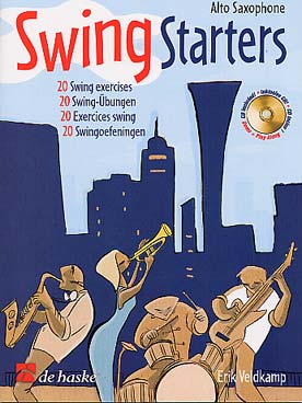 Illustration swing starters avec cd saxophone