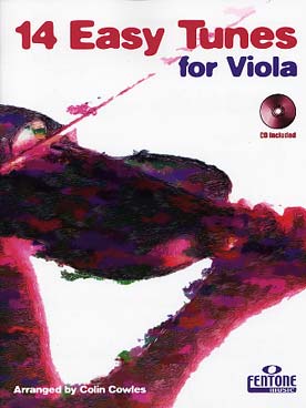 Illustration de 14 EASY TUNES for viola avec CD : 14 airs avec accompagnement piano