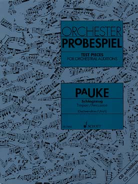 Illustration de ORCHESTER PROBESPIEL : traits d'orchestre pour percussion