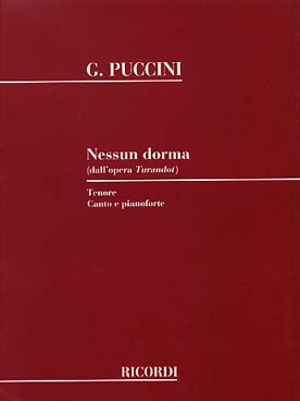 Illustration de Nessun dorma extrait de "Turandot" pour ténor et piano