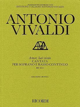 Illustration de Amor, Hai Vinto RV 651 pour soprano et piano
