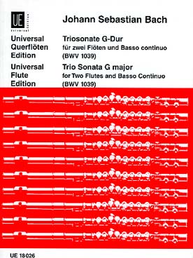 Illustration bach js triosonate bwv 1039 en sol maj