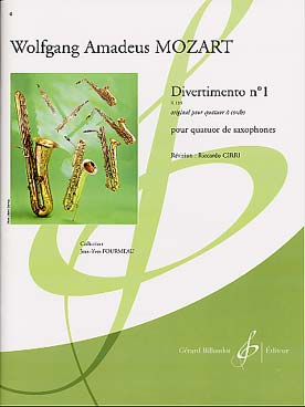 Illustration de Divertimento N° 1 K 136, orig. pour quatuor à cordes, tr. Cirri pour quatuor de saxophones