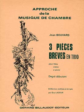 Illustration de 3 Pièces brèves en trio pour flûte,  violon et piano