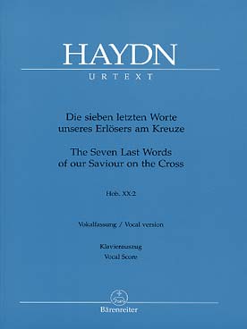 Illustration de 7 Dernières paroles (Die 7 letzten Worte unseres Erlösers am Kreuz) Hob. XX:2 pour soli SATB, chœur SATB et orchestre, réd. piano