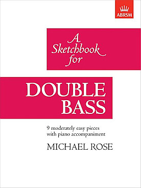 Illustration rose a sketchbook for double bass