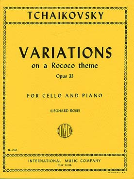 Illustration tchaikovsky variations theme rococo op33