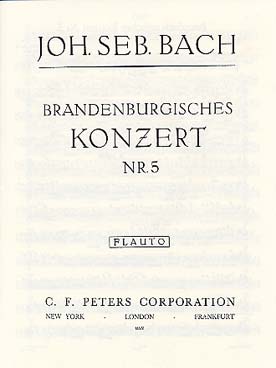 Illustration de Concerto brandebourgeois N° 5 BWV 1050 partie flûte seule