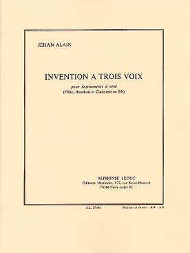 Illustration de Invention à 3 voix pour flûte clarinette et hautbois