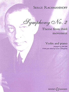 Illustration de Symphonie N° 2, thème du 3e mouvement transcrit pour violon et piano par Chilingirian et York
