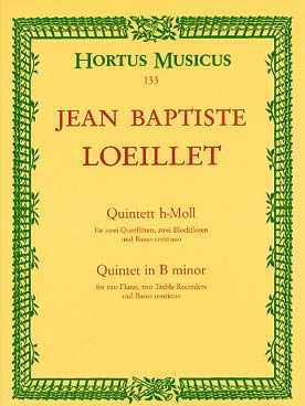 Illustration loeillet quintette en si (4 flutes a bec