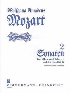 Illustration mozart sonates kv 13 et 14