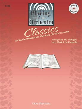 Illustration playing with the orchestra classics