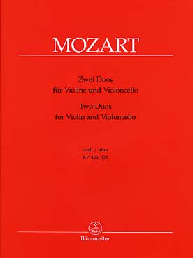 Illustration mozart duos k 423 et k 424