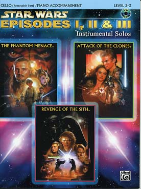 Illustration de The STAR WARS trilogy : musique des épisodes 1, 2 et 3, avec CD