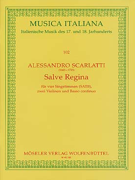 Illustration de Salve Regina pour 4 voix SATB, 2 violons et basse continue