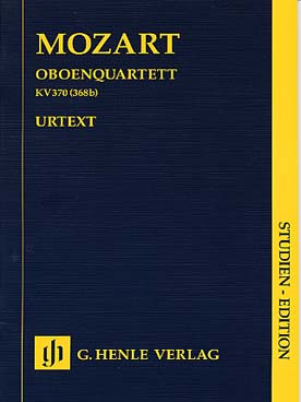 Illustration de Quatuor K 370 (368b) en fa M pour hautbois, violon, alto et violoncelle