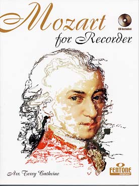 Illustration mozart for flute a bec + cd play-along