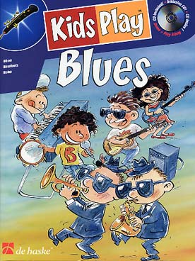 Illustration kids play blues avec cd