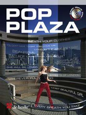 Illustration pop plaza avec cd flute