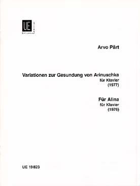 Illustration de Variationen zur Gesundung von Arinuschka (1977) - Für Alina (1976)