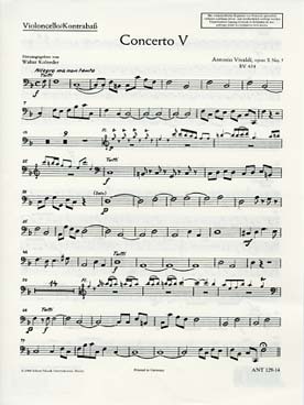 Illustration de Concerto op. 10/5 RV 434 en fa M - Violoncelle
