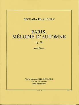 Illustration de Paris, mélodie d'autome op. 69