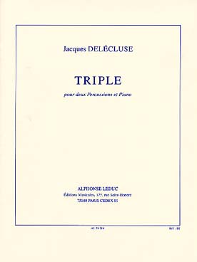 Illustration delecluse triple pour 2 percussions/pno