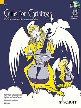 Illustration cellos for christmas