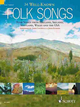 Illustration de 34 WELL KNOWN FOLK SONGS d'Angleterre, d'Irlande, d'Ecosse et des USA