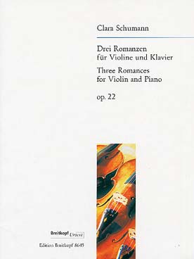 Illustration schumann-wieck romances (3) op. 22