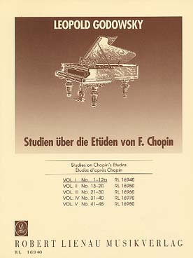 Illustration de 53 Études sur les études de Chopin, dont 22 pour la main gauche - Vol. 1