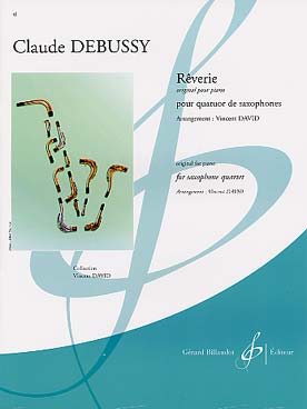 Illustration de Rêverie, tr. Vincent David pour quatuor de saxophones SATB