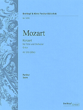 Illustration de Concerto N° 1 K 313 en sol M pour flûte et orchestre - Conducteur