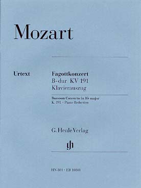 Illustration de Concerto K 191 en si b M (co-édition Breitkopf/Henle)