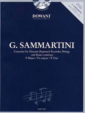 Illustration de Concerto en fa M pour flûte à bec soprano, cordes et basse continue