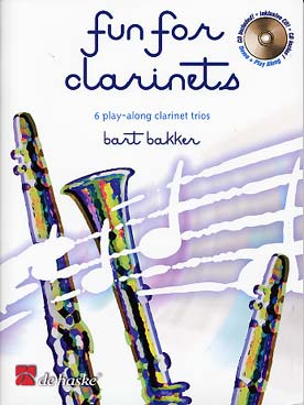 Illustration de Fun for clarinets : 6 trios à jouer en solo avec le CD ou en trio (avec ou sans CD)
