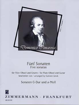 Illustration de Sonates pour flûte ou hautbois et guitare (tr. Linck) - Vol. 1 : sonates en sol M, la m
