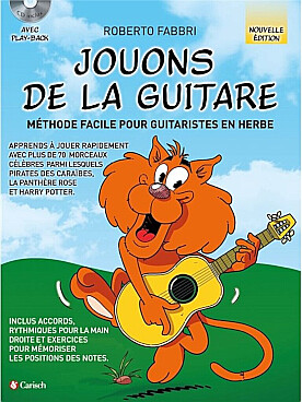 Illustration de Jouons de la guitare  : méthode facile pour guitaristes en herbe, avec accords rythmiques main droite et exercices de mémorisation des notes avec CD play- along