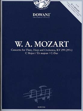 Illustration de Concerto pour flûte, harpe et orchestre K 299 en do M, avec réd. piano et CD play-along de l'orchestre