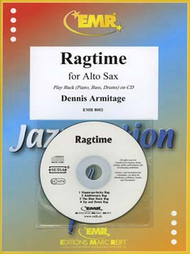 Illustration de Collection "Jazzination" avec piano + CD - Ragtime (saxo alto)