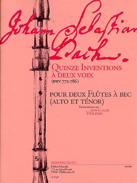 Illustration de 15 Inventions à 2 voix BWV 772-786 (tr. Veilhan pour alto et ténor)