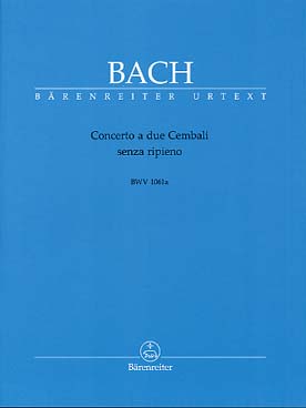 Illustration de Double Concerto BWV 1061 en do M, version pour 2 clavecins sans orchestre