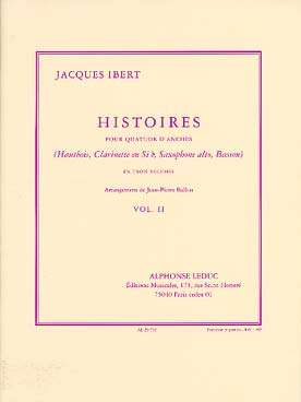 Illustration de Histoires pour quatuor d'anches - Vol. 2 : hautbois, clarinette, saxophone alto et basson
