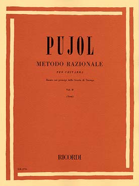 Illustration de Metodo razionale basato sui principi della scuola di Tarrega - Vol. 2 (en espagnol)