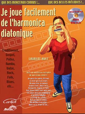 Illustration de Je joue facilement de l'harmonica diatonique avec CD