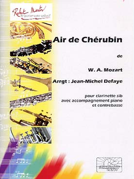 Illustration de Air de Chérubin, arr. Defaye pour clarinette avec accompagnement piano et contrebasse