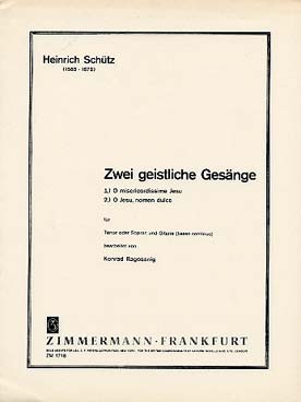 Illustration de 2 Geistliche gesänge pour ténor ou soprano et guitare