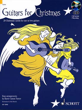 Illustration de GUITARS FOR CHRISTMAS, pour 1 ou 2 guitares avec CD play-along